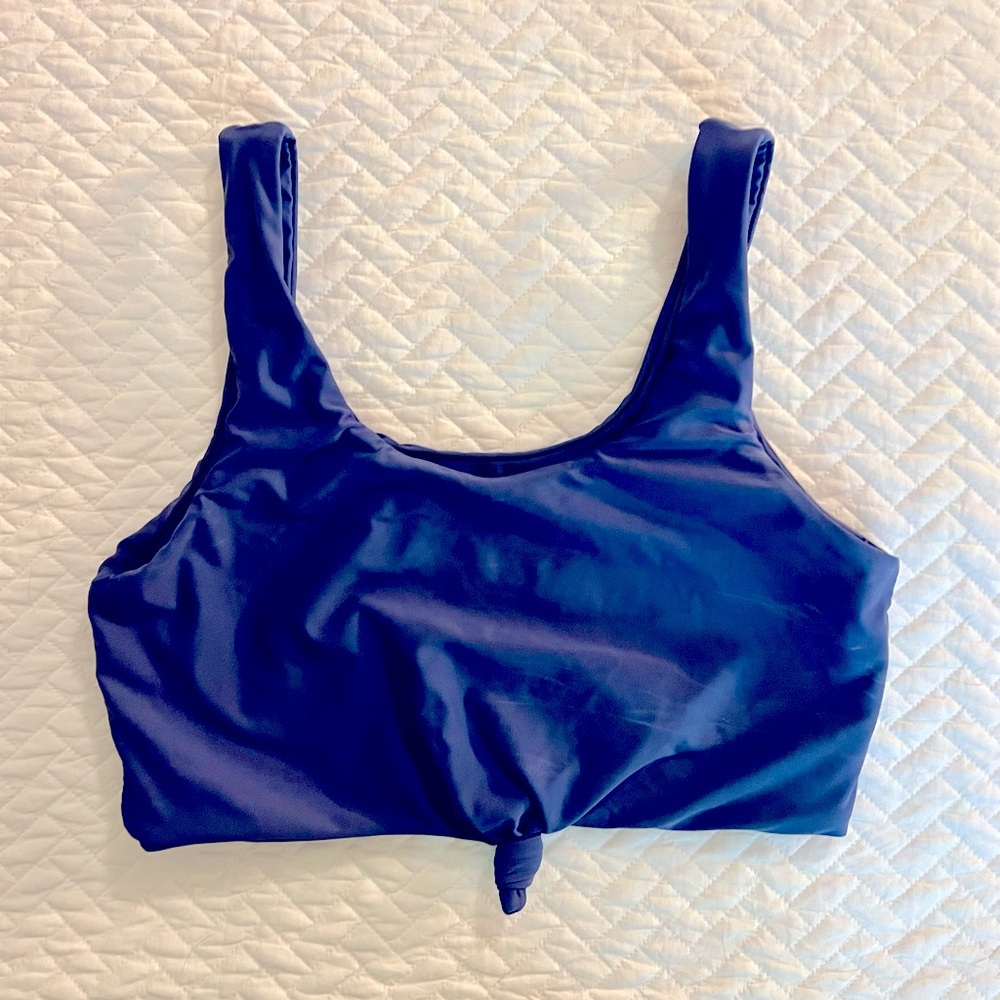 Blue bikini top